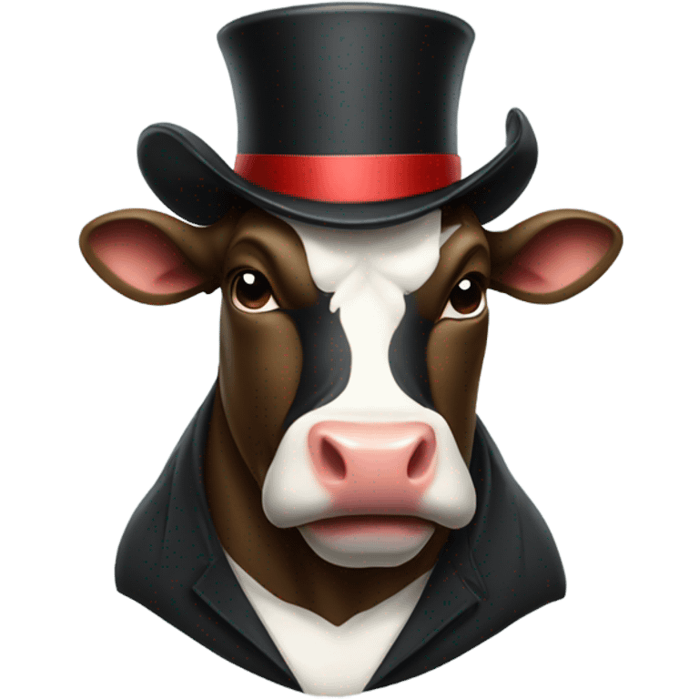 A bull with a top hat  emoji