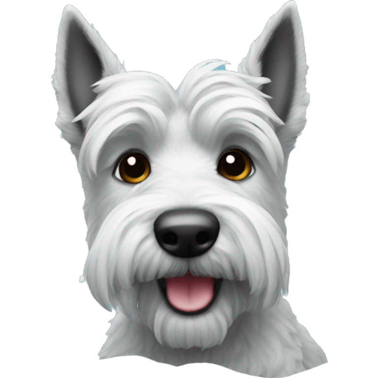 Scottish terrier in snow emoji