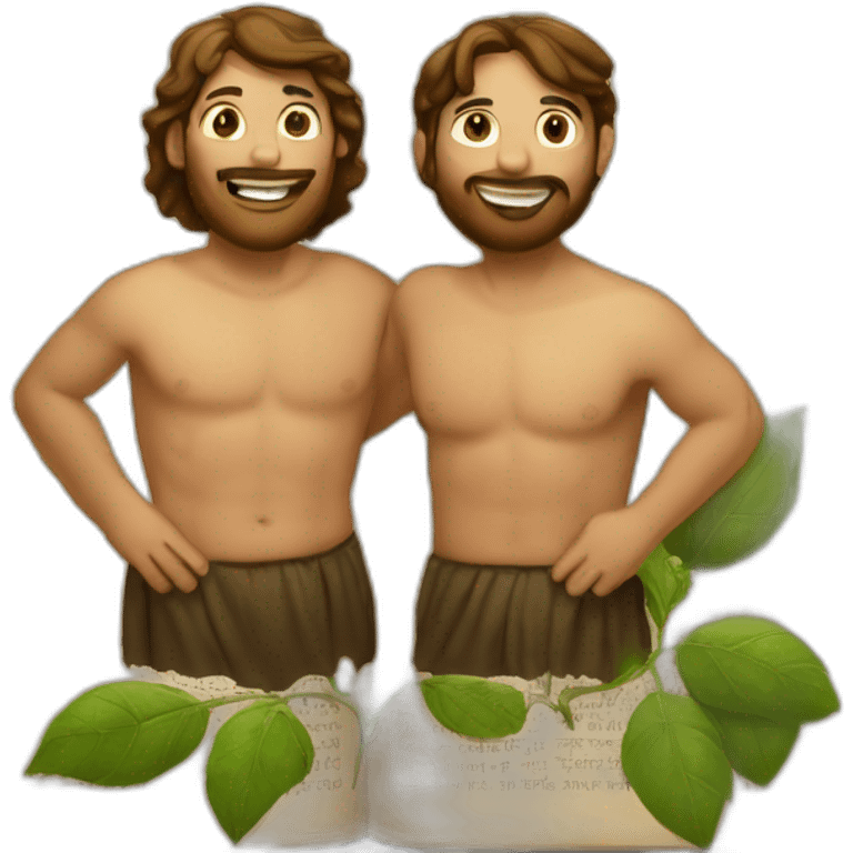 Adam and Eve bible emoji