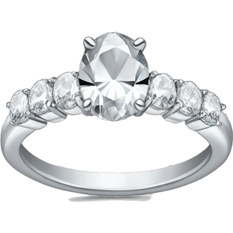 good engagement ring with small diamonds around the main oval one emoji