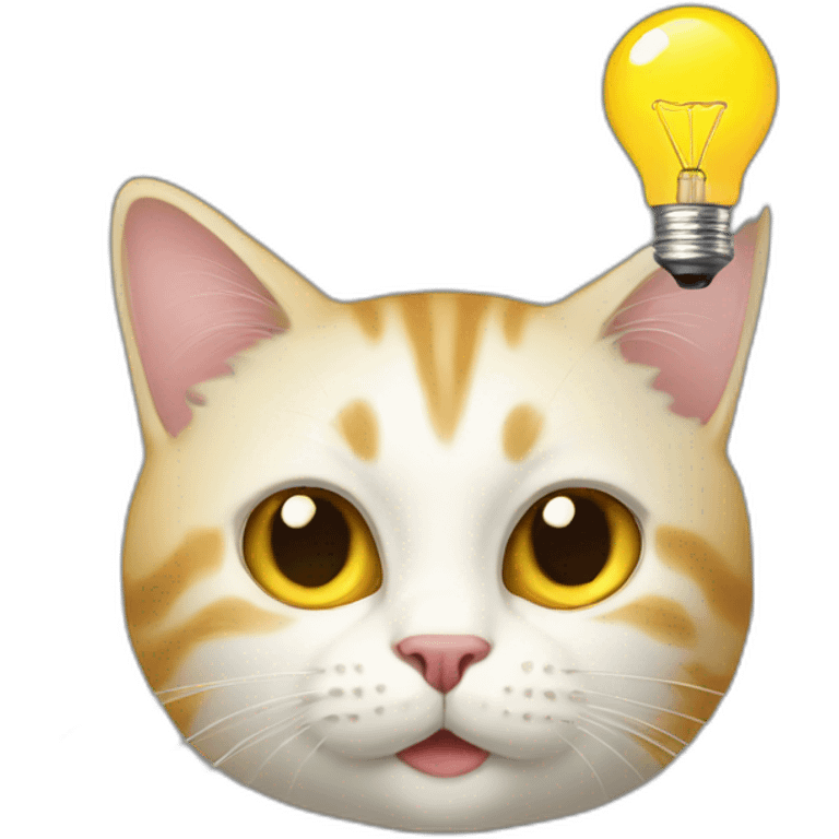 lightbulb cat emoji