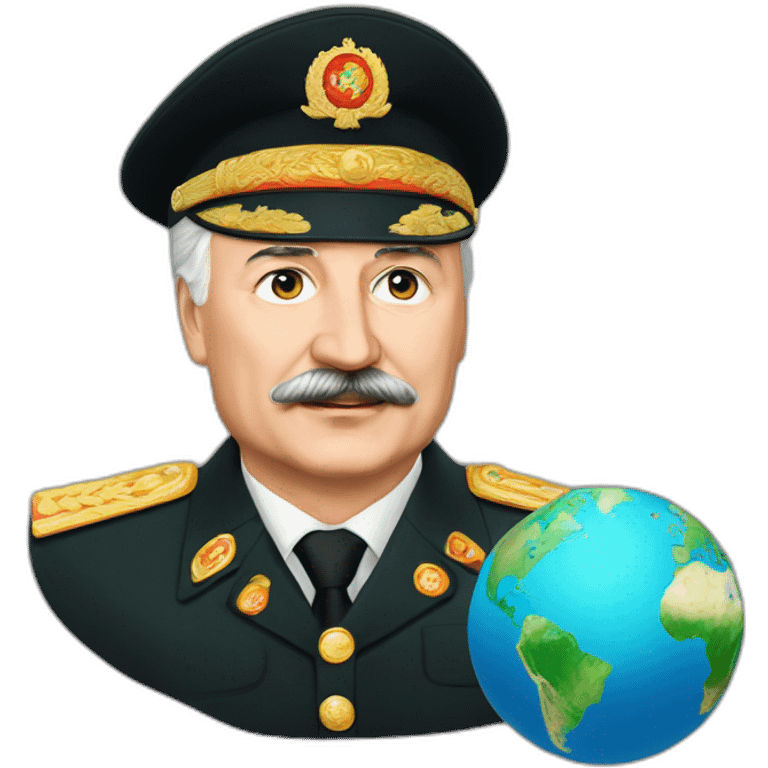 Alexander Lukashenko and the Earth  emoji