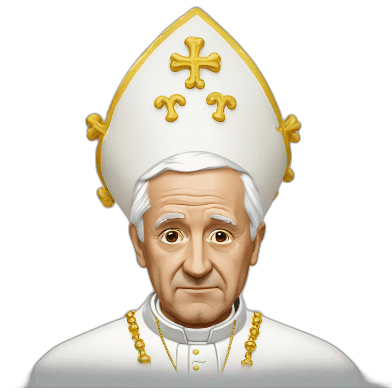 Dripped out pope emoji