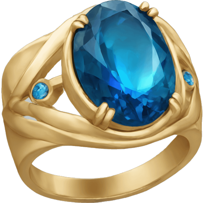 ring with blue stone emoji