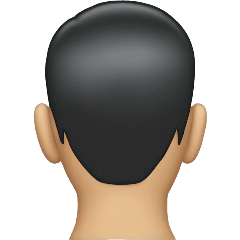 the back of a male head with black hair emoji