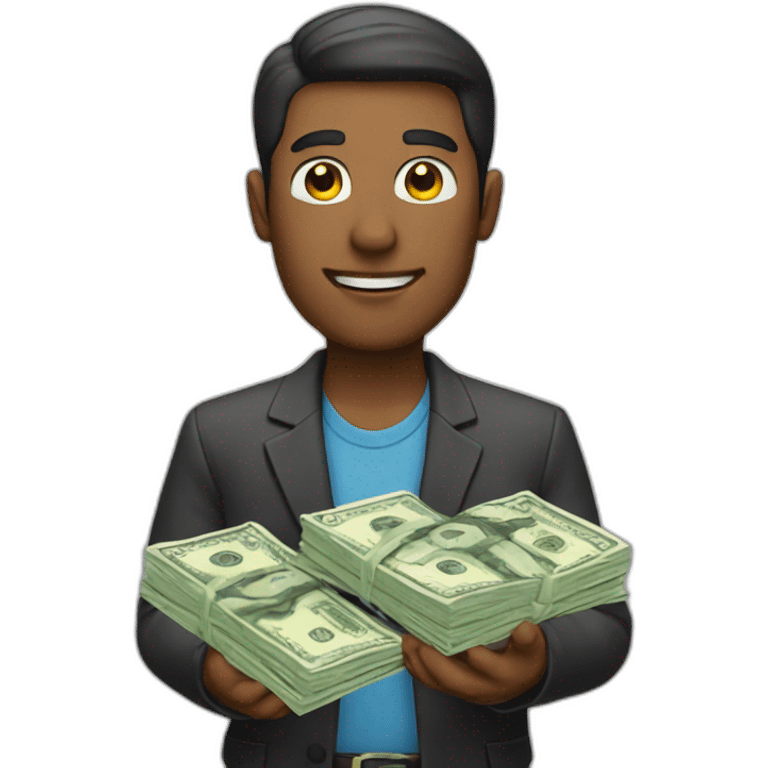 A man with money emoji