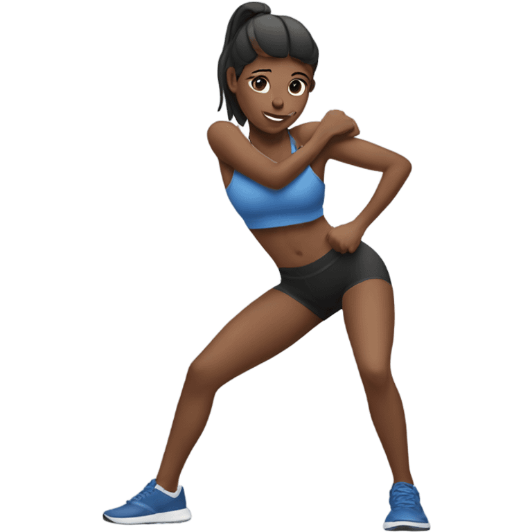 Girl working out emoji