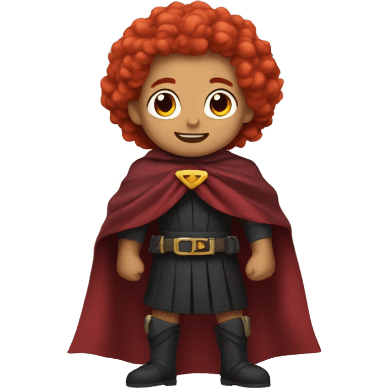 Axel wearing a cape emoji