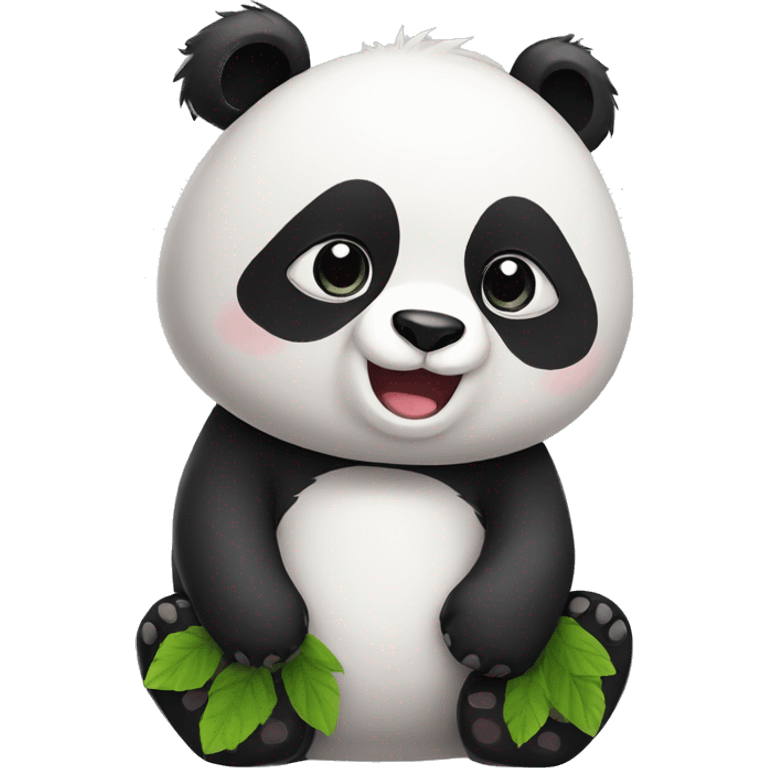 cute panda with Blackberry emoji