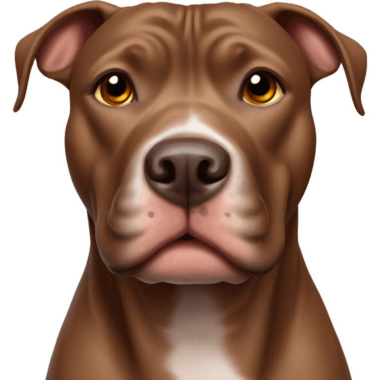 brown pitbull with light brown eyes emoji