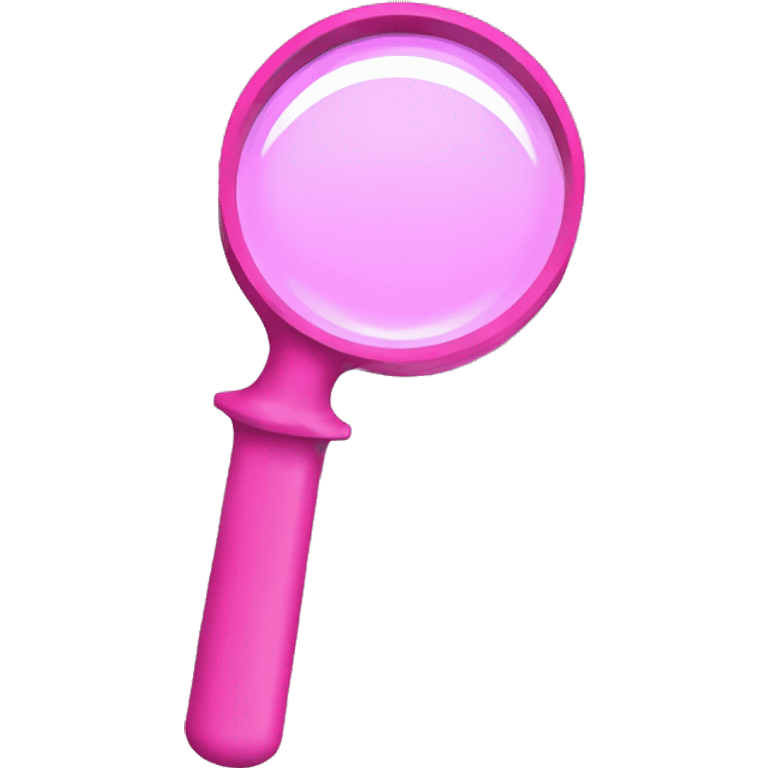 pink dashboard magnifying glass pointing to the leftt emoji