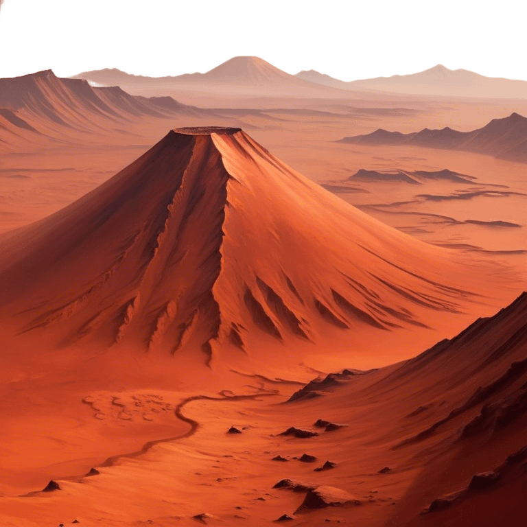 🔥 Cinematic Realistic Mars – A striking, high-resolution image of the Red Planet, featuring its iconic rust-colored terrain, deep canyons, and towering volcanoes. Swirling dust storms can be seen in the thin Martian atmosphere, with sunlight casting long shadows over its desolate, rocky landscape. emoji