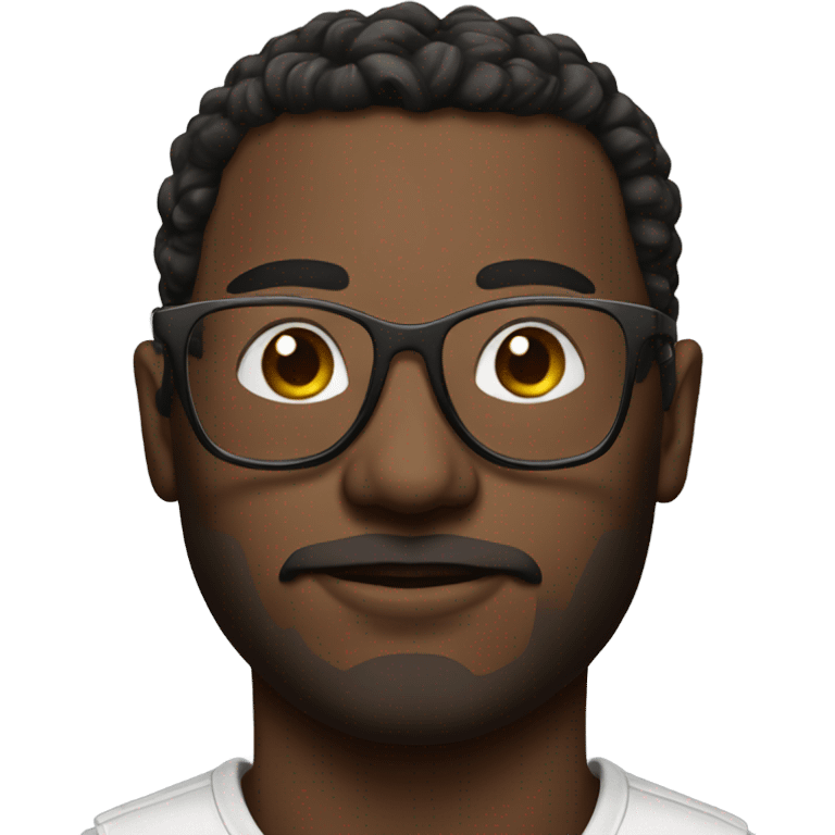 realistic male portrait with glasses being gay emoji