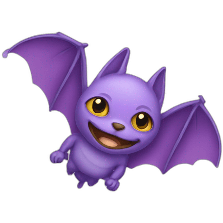 lilac-colored bat emoji