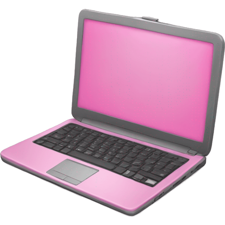 Pink laptop emoji