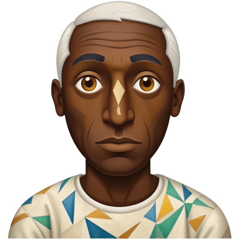 Cinematic Realistic Pablo Picasso Portrait Emoji, depicted as a visionary artist with abstract expressive features and a creative aura, rendered with rich textures and dynamic artistic lighting that captures his revolutionary spirit. emoji