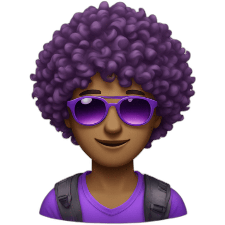 curly-hair-purple-cool-guy-round-sunglasses emoji