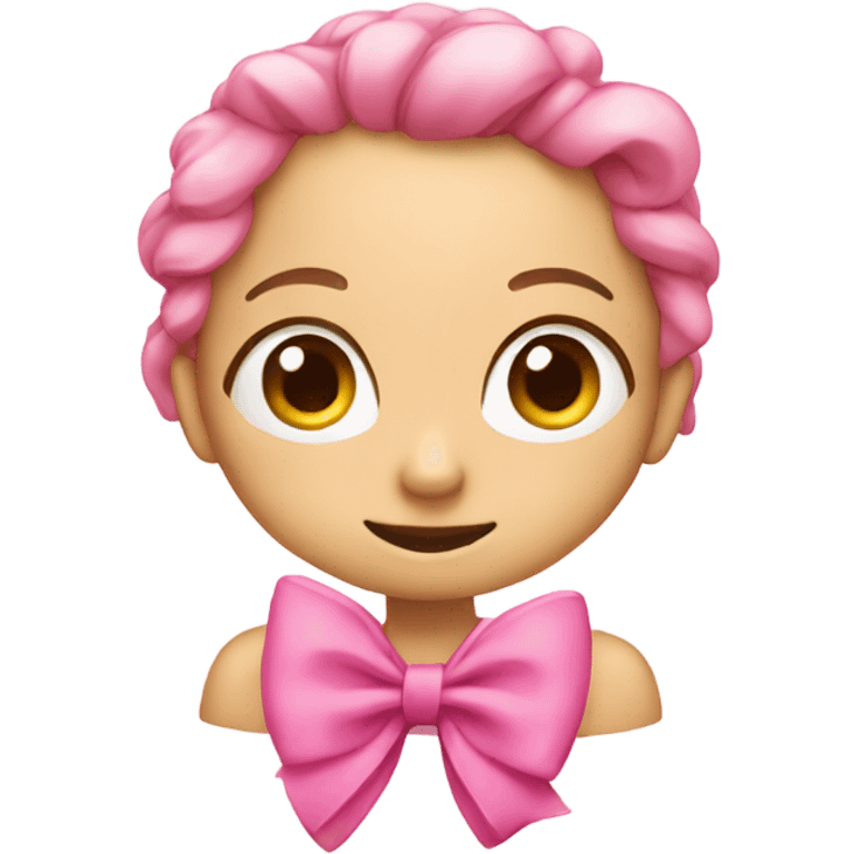 A pink bow emoji