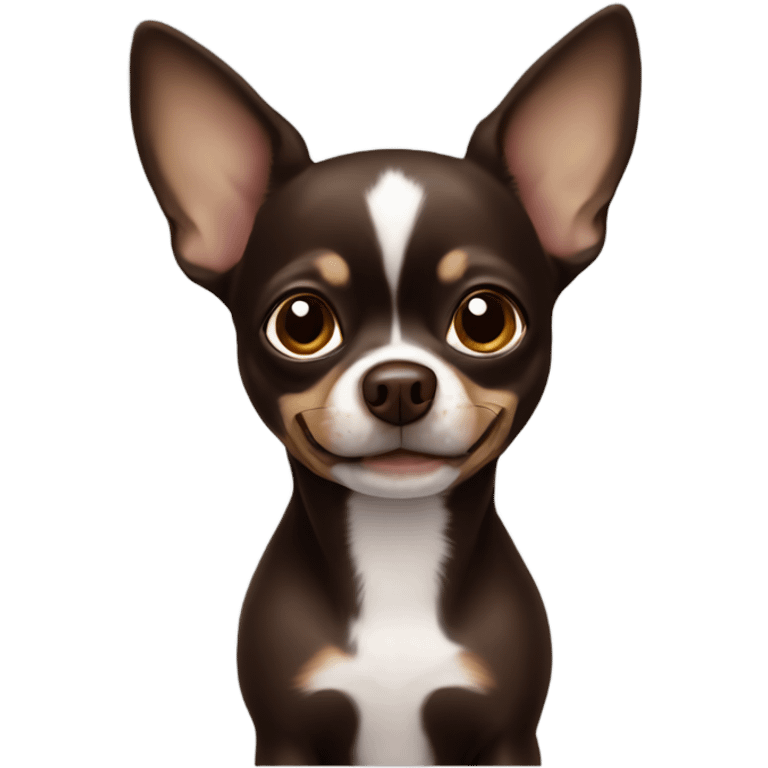 Dark brown chihuahua emoji