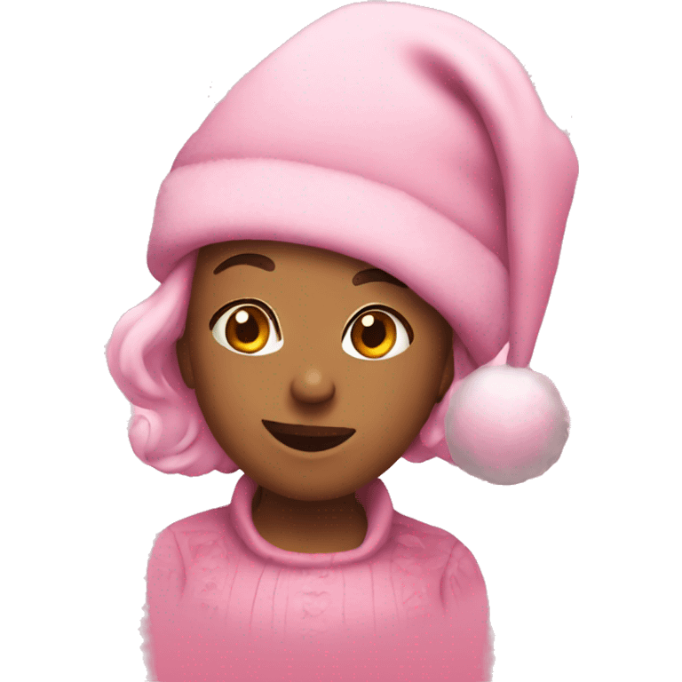 Pink Christmas emoji