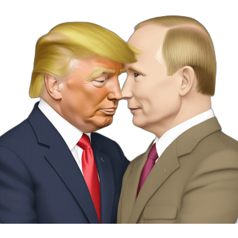 trump-and-putin-kissing,-lgbtq+ friendly, positivity, inclusiveness emoji