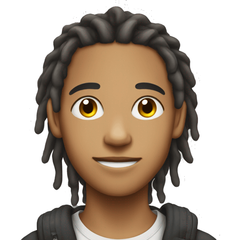 Lightskin teenage boy with dreadlocks  emoji