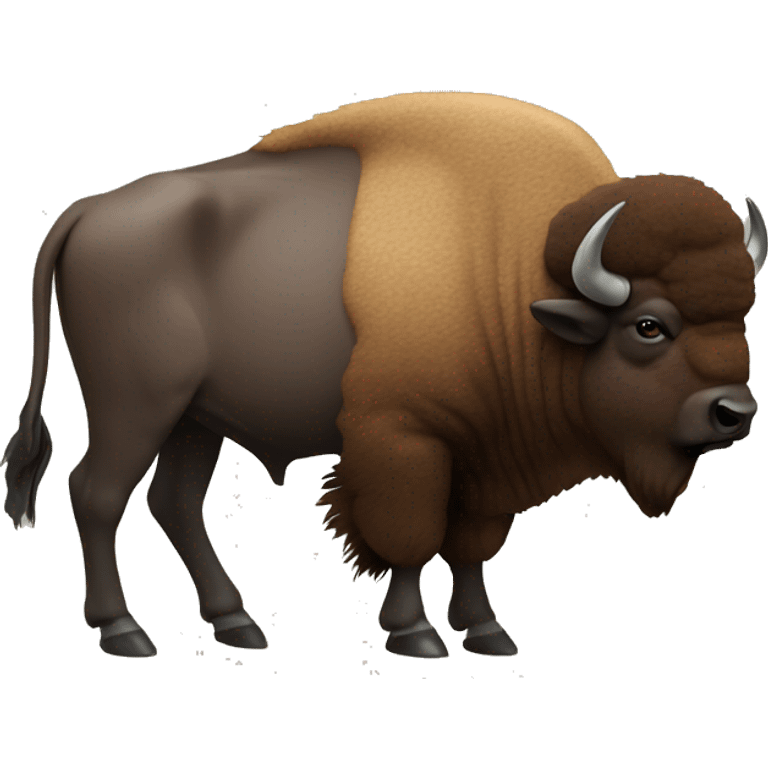 a bison that is fishing emoji