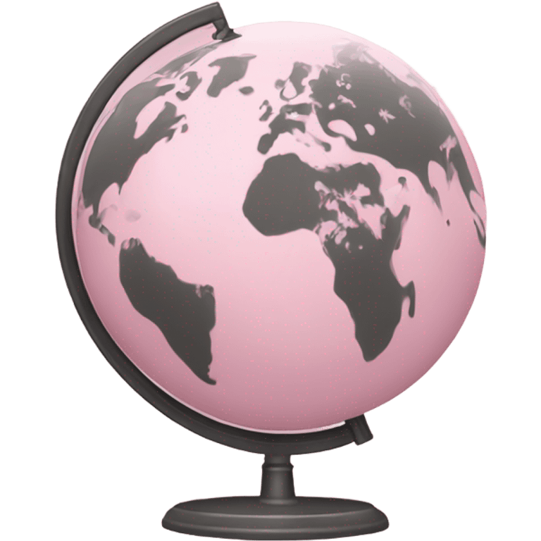 World globe that is pink light pink  emoji