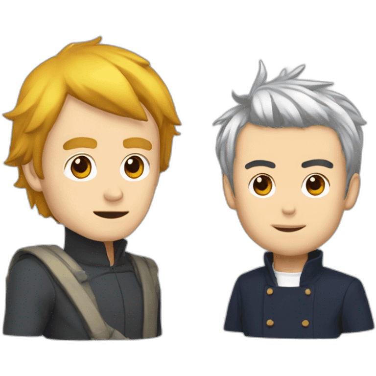 Emmanuel Macron and Sangoku emoji