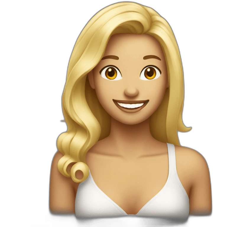 Cuba libre smiling blond hair emoji