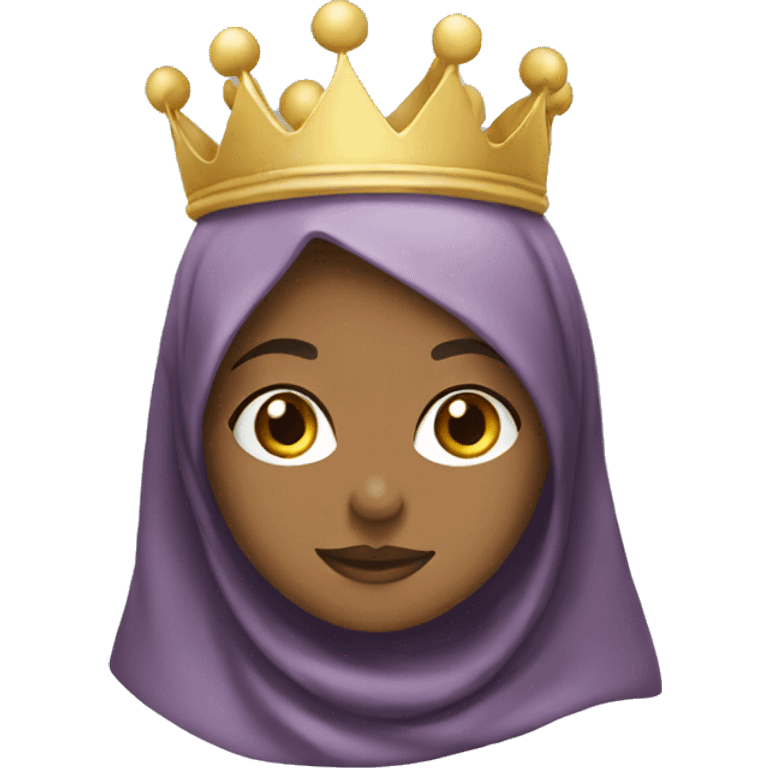 hijab girl with a crown  emoji