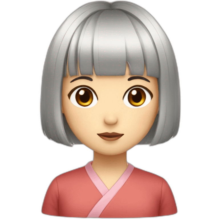 japanese girl with bob and bangs emoji