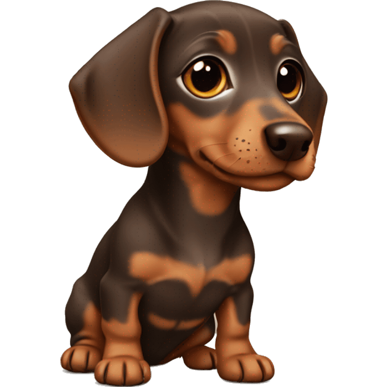 brown shorthair dachshund puppy emoji