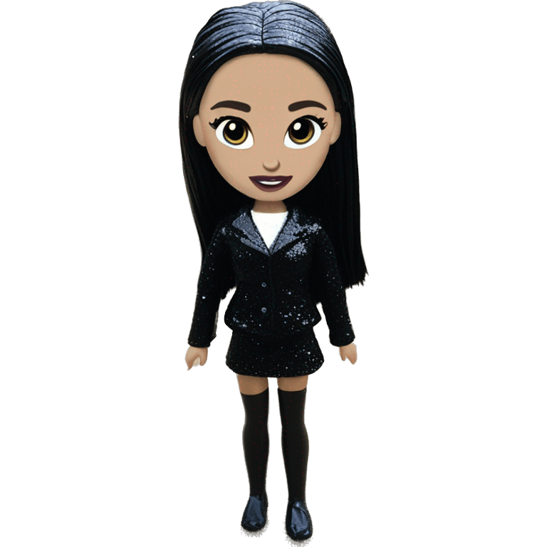  glitter Wednesday Addams.Beach beauty Barbie.full height 1girl emoji