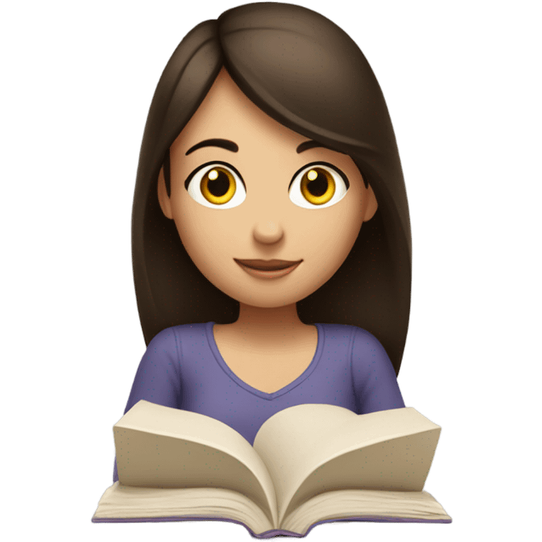 basic-brunette-girl-reading emoji