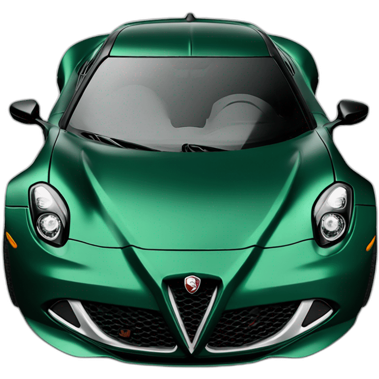 British racing green Alfa Romeo 4C emoji