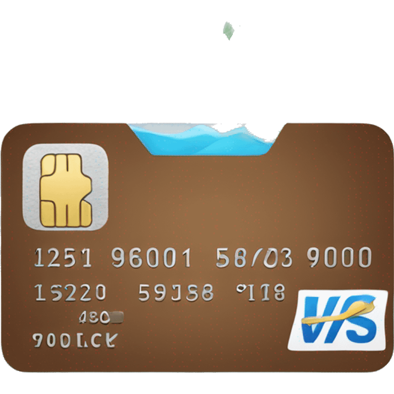 credit card with island on it emoji