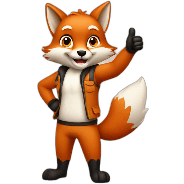 red fox thumbs up emoji