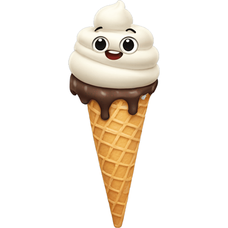 worm eating ice cream emoji