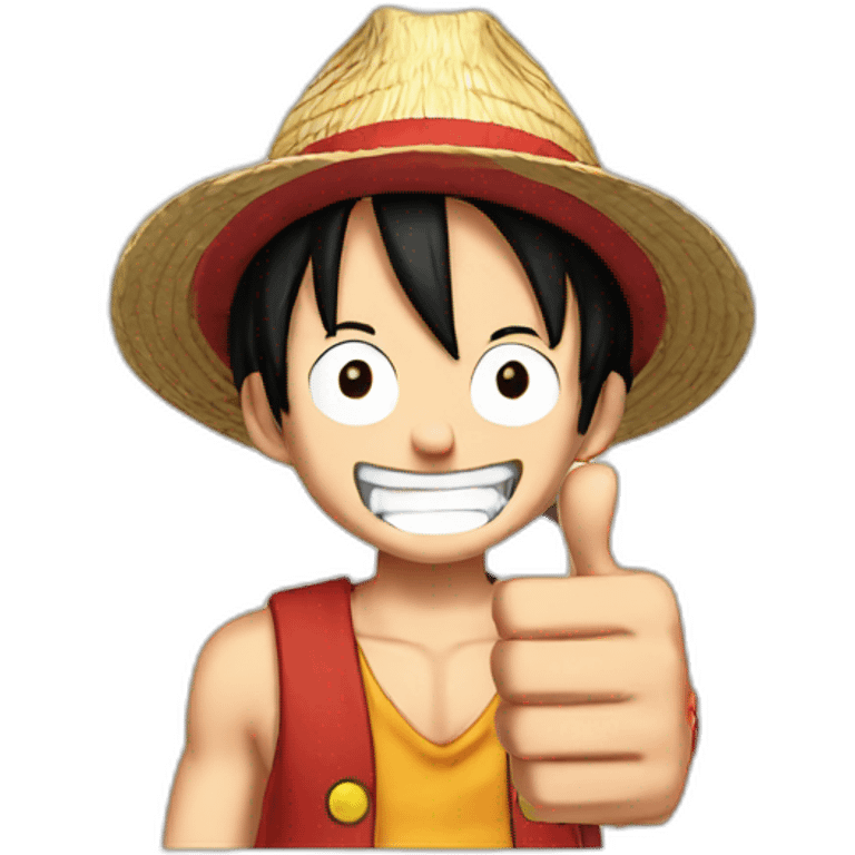 Luffy thumbs up emoji