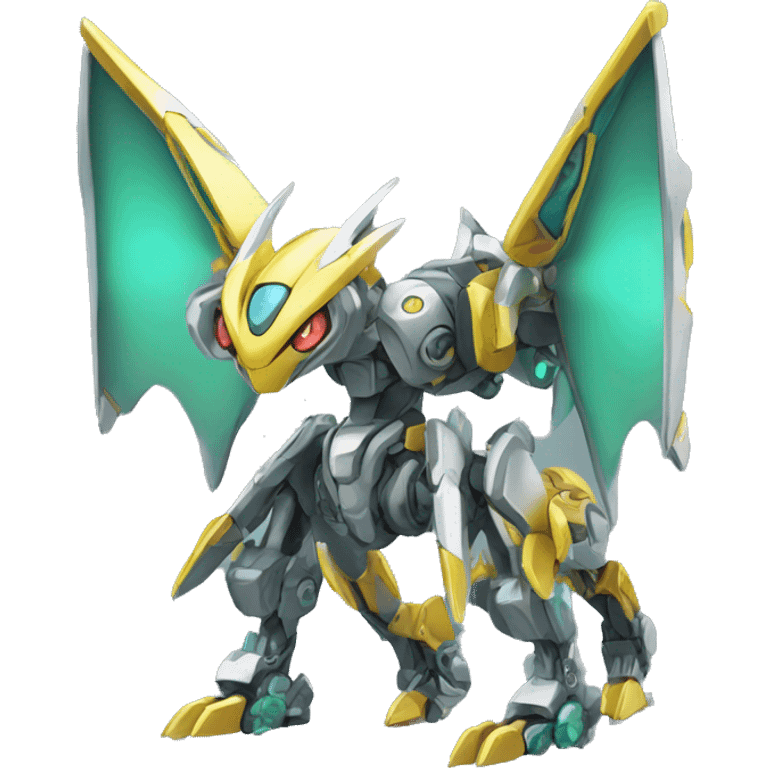 Futuristic Mechanical Pokémon Medabot Dragon full body emoji