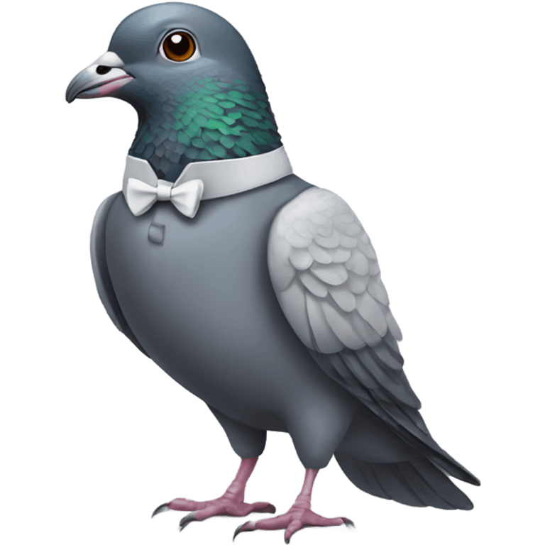 Pigeon with bow tie  emoji