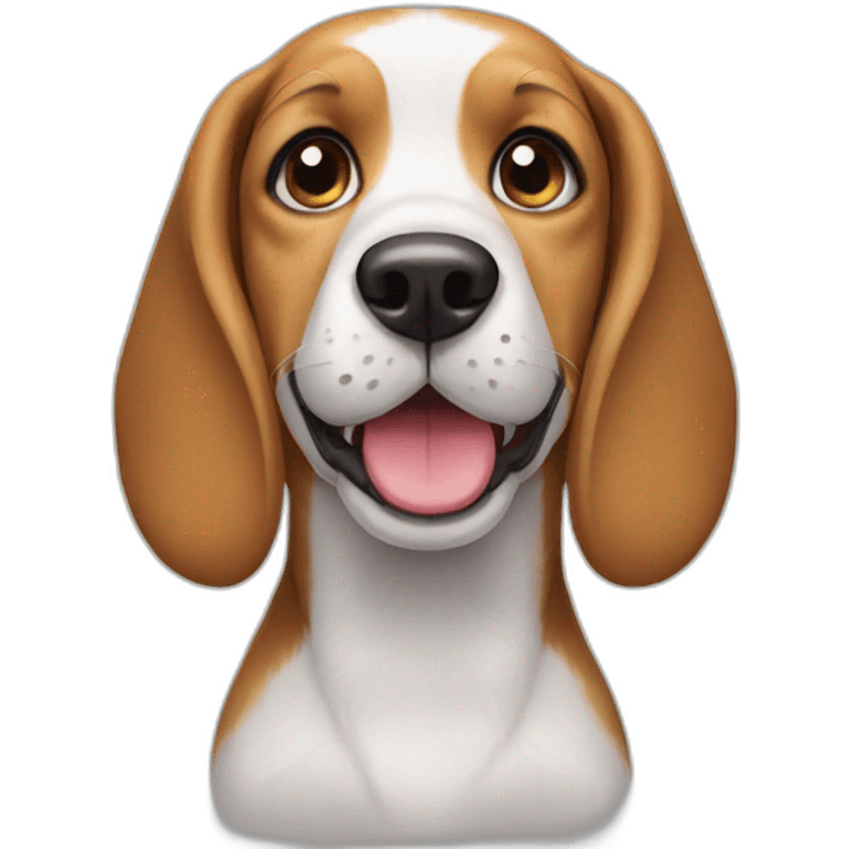 Smiling beagle emoji