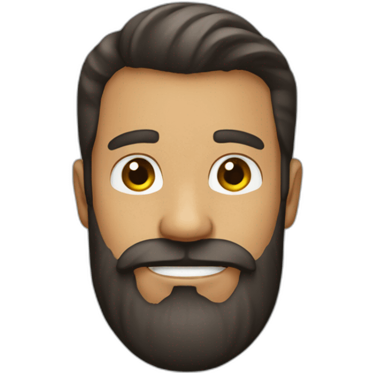 beard guy saying hi emoji