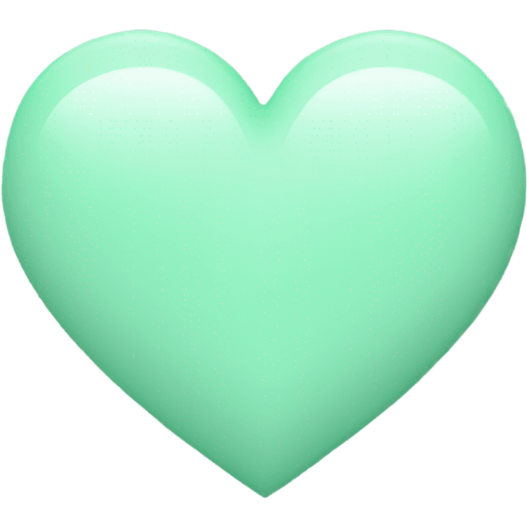 Mint green heart emoji