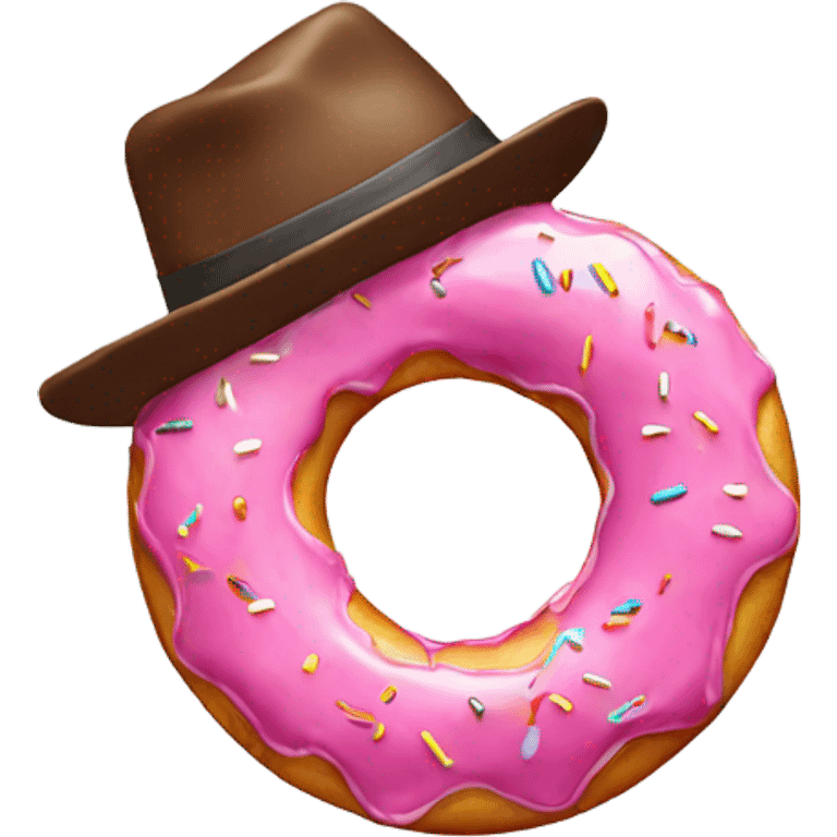 Donut with hat emoji