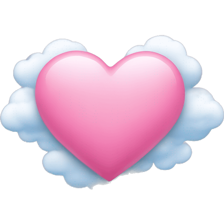 pink heart with clouds  emoji