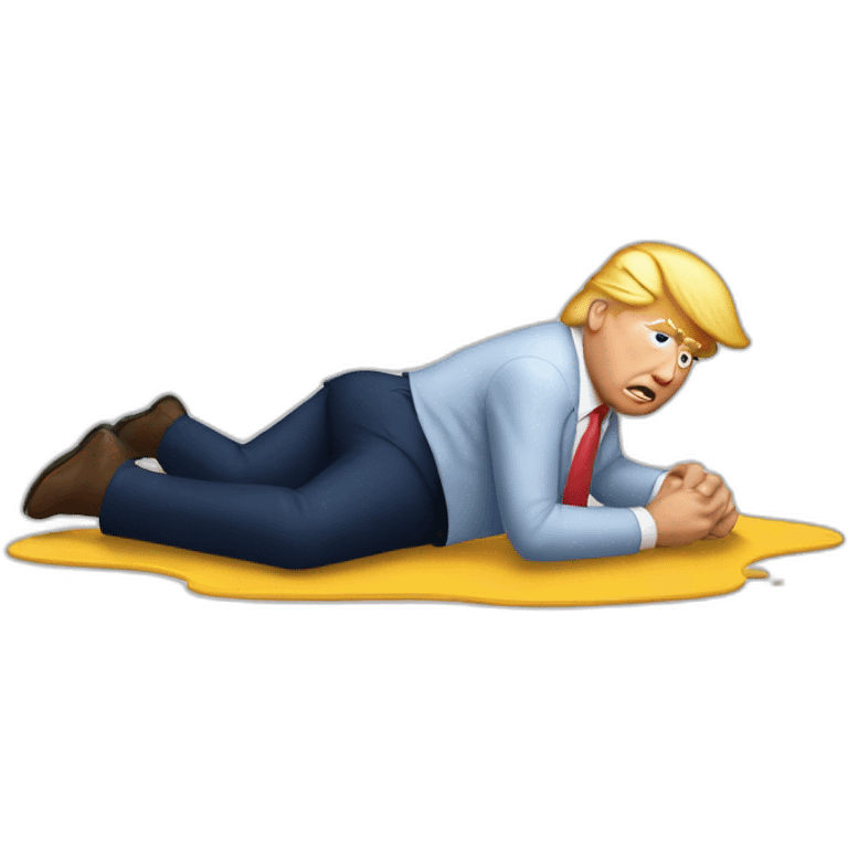 Donald trump lying on the floor emoji