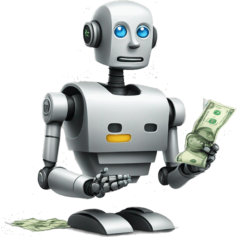 robot printing money emoji