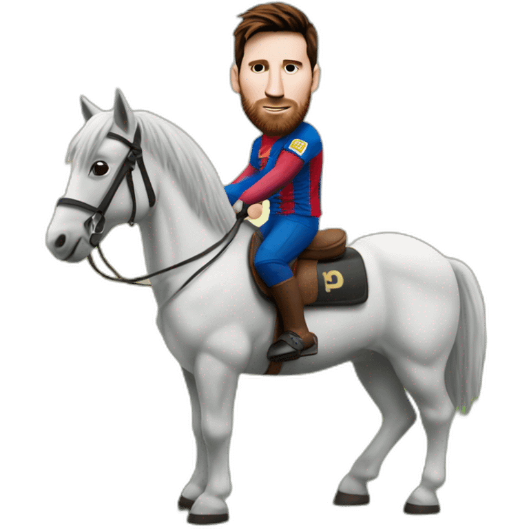 Messi sur un cheval emoji